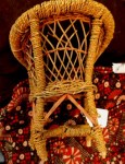 wicker old chair back